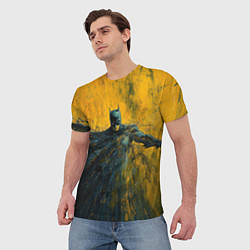 Футболка мужская Бэтмен нарисованный кистью, цвет: 3D-принт — фото 2