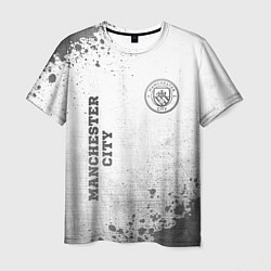 Футболка мужская Manchester City - white gradient вертикально, цвет: 3D-принт