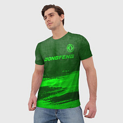 Футболка мужская Dongfeng - green gradient посередине, цвет: 3D-принт — фото 2