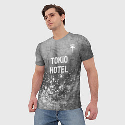 Футболка мужская Tokio Hotel - grey gradient посередине, цвет: 3D-принт — фото 2