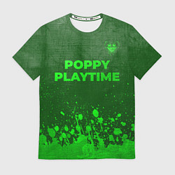 Футболка мужская Poppy Playtime - green gradient посередине, цвет: 3D-принт