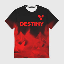 Футболка мужская Destiny - red gradient посередине, цвет: 3D-принт