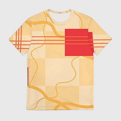 Футболка мужская Геометрические фигуры и полосы, цвет: 3D-принт