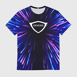 Футболка мужская Genesis neon energy, цвет: 3D-принт