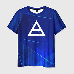 Футболка мужская Thirty Seconds to Mars blue poly, цвет: 3D-принт