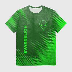 Футболка мужская Evangelion - green gradient вертикально, цвет: 3D-принт