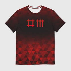 Футболка мужская Depeche Mode red poly, цвет: 3D-принт