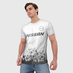 Футболка мужская Nissan - white gradient посередине, цвет: 3D-принт — фото 2