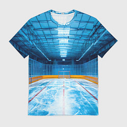 Футболка мужская Хоккейная коробка, цвет: 3D-принт