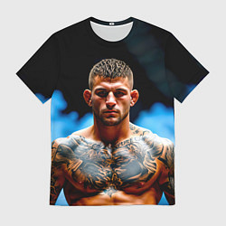 Футболка мужская Дастин Порье в дыму, цвет: 3D-принт