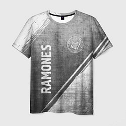 Футболка мужская Ramones - grey gradient вертикально, цвет: 3D-принт