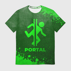 Футболка мужская Portal - green gradient, цвет: 3D-принт
