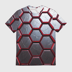 Футболка мужская Металлический бронежилет, цвет: 3D-принт