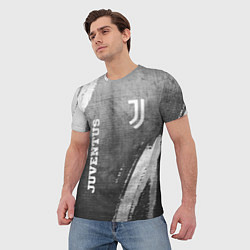 Футболка мужская Juventus - grey gradient вертикально, цвет: 3D-принт — фото 2