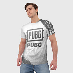 Футболка мужская PUBG - white gradient, цвет: 3D-принт — фото 2