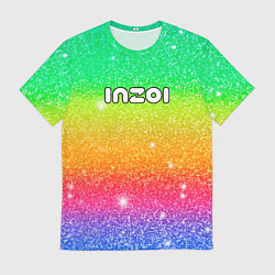 Футболка мужская Inzoi блестящий радужный фон, цвет: 3D-принт