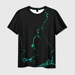 Футболка мужская Color black turquoise, цвет: 3D-принт