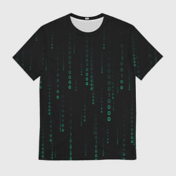 Футболка мужская Color black turquoise, цвет: 3D-принт