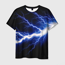 Футболка мужская Lightning blue, цвет: 3D-принт