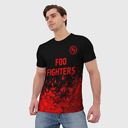 Футболка мужская Foo Fighters - red gradient посередине, цвет: 3D-принт — фото 2