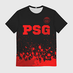 Футболка мужская PSG - red gradient посередине, цвет: 3D-принт