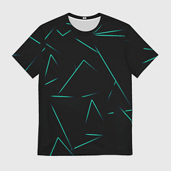 Футболка мужская Color turquoise line, цвет: 3D-принт