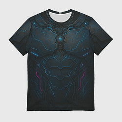 Футболка мужская Неоновый панцирь, цвет: 3D-принт