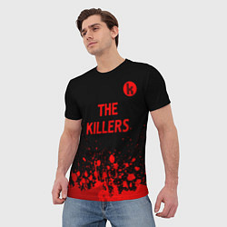 Футболка мужская The Killers - red gradient посередине, цвет: 3D-принт — фото 2