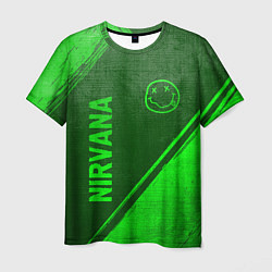 Футболка мужская Nirvana - green gradient вертикально, цвет: 3D-принт