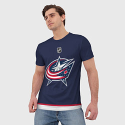 Футболка мужская Columbus Blue Jackets - NHL team, цвет: 3D-принт — фото 2
