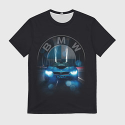 Футболка мужская BMW на мосту, цвет: 3D-принт