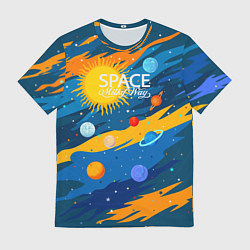 Футболка мужская Млечный путь -наш дом, цвет: 3D-принт