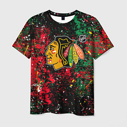 Футболка мужская Chicago Blackhawks NHL black, цвет: 3D-принт