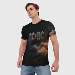 Футболка мужская ACDC металлический лого, цвет: 3D-принт — фото 2