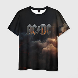 Футболка мужская ACDC металлический лого, цвет: 3D-принт