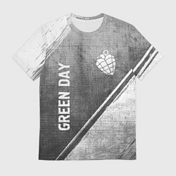 Мужская футболка Green Day - grey gradient вертикально