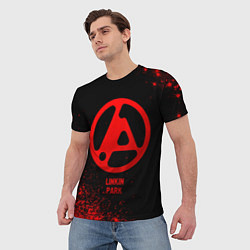 Футболка мужская Linkin Park 2024 - red gradient, цвет: 3D-принт — фото 2