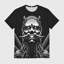 Футболка мужская Киборг ниндзя в маске демона, цвет: 3D-принт