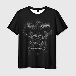 Футболка мужская Gorilla face in the dark, цвет: 3D-принт