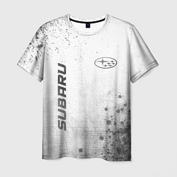 Футболка мужская Subaru - white gradient вертикально, цвет: 3D-принт