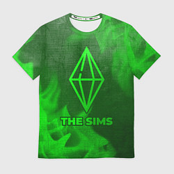 Футболка мужская The Sims - green gradient, цвет: 3D-принт