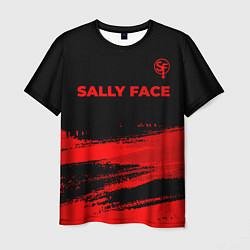 Футболка мужская Sally Face - red gradient посередине, цвет: 3D-принт