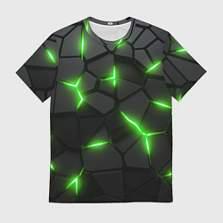 Футболка мужская Зеленая неоновая броня, цвет: 3D-принт