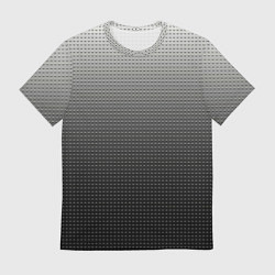 Футболка мужская Градиент металлический тёмно-серый, цвет: 3D-принт