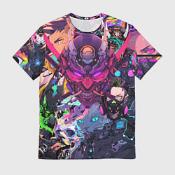Футболка мужская Стиль Cyberpunk, цвет: 3D-принт