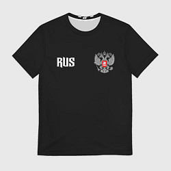 Футболка мужская Россия три полоски, цвет: 3D-принт