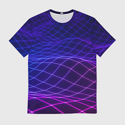 Футболка мужская Абстрактные волны из сот, цвет: 3D-принт