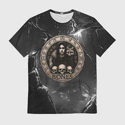 Футболка мужская Bones с лисой - готика, цвет: 3D-принт