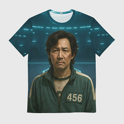 Футболка мужская Игрок 456 грустный - Игра в кальмара, цвет: 3D-принт