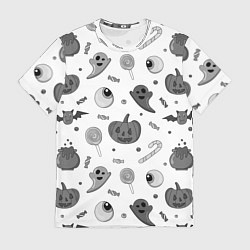 Футболка мужская Halloween grey and white, цвет: 3D-принт